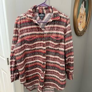 Angie Women's Striped Button-Up Top